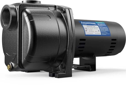 AQUASTRONG 1.5 HP Shallow Well Jet/Centrifugal Pump, 4250 GPH, 115/230V, Durable Cast Iron Booster Pump for Lawn Sprinkler, Garden Irrigation