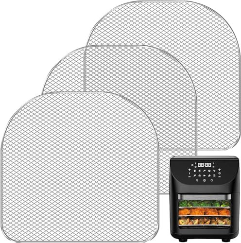 GWYXC Air Fryer Rack für Ofen, 3 Stück Air Fryer Ofen Zubehör Dehydrator Rack Ersatztablett Kühlgitter für Chefman 6,3 Qt Air Fritteuse, Power XL Airfryer Pro 6QT Pro Plus 10 Quart Ofen 6QT 12,5QT