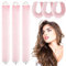 3 Stück Lockenwickler, Abeillo Heatless Curls Band, Locken Ohne Hitze, Locken ohne Heatless Curl Set, DIY Locken über Nacht, Lockenwickler Groß für Langes Mittleres Haar (Rosa)