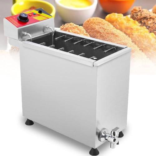 Dfdieratve Commercial Automatic 12 Hooks Large Capacity Cheese Mozzarella Hot dog Sticks Fryer Electric Deep Korean Corn Dog Machine Snack Machines Maker