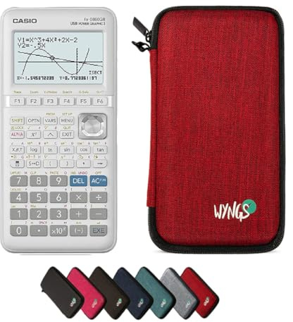 Casio fx-9860GIII inkl. WYNGS Schutztasche Rot - Grafikrechner - Basic Set