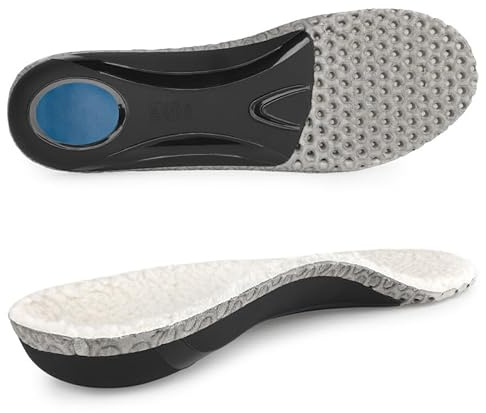 riemot Falsche Lammwoll Orthopädische Einlegesohlen Damen Hohe Fußstütze Fersensporn Einlagen Winter Warme Komfort Schuheinlagen für Plattfüße,Plantarfasziitis,Fußschmerz Beige EU38