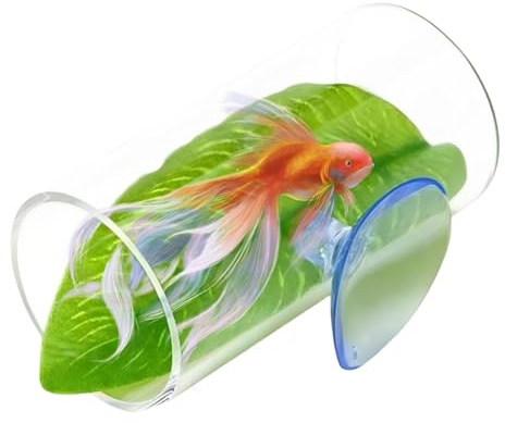 Akryl Betta Tank - Betta-akvarium, akvarietillbehör, fiskvård | Dccor-akvarium temaprydnader, ansträngningsfri ren akvarium ihålig design, kontorsdekorationer