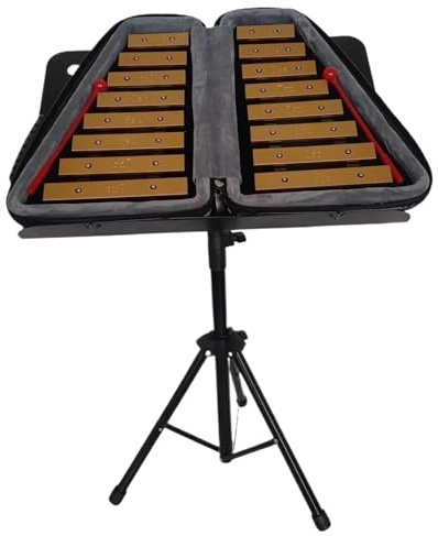 Xylophon-Instrument Für Erwachsene Glockenspiel 16 Töne Aluminium Xylophon Holz Musikinstrument Harfe Professionelles Übungsinstrument