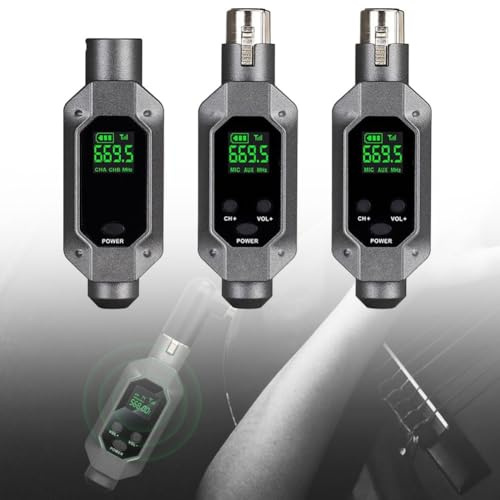 Émetteur et récepteur XLR, convertisseur de micro sans fil, adaptateur de micro dynamique enfichable, pour applications dynamiques, mixeur audio (1 en 2)