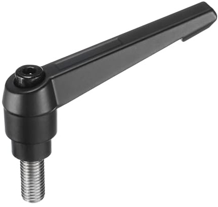 QUARKZMAN justerbart spännspakhandtag M12 x 25 mm metrisk 304 rostfritt stål manlig gängstift handknappar tryckknapp-spärrhandtag bult med låsspak svart