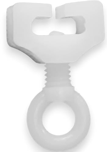 Raum² Lot de 10 bloqueurs en T pour rail en T, butées intermédiaires, blanc, camping-car, 100 pièces (10 pièces)