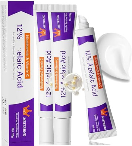 2PCS Acne Treatment,12% Acid Spot Cream for Spot Prone Skin,Anti Acne,Rosacea Cream for Face,Dark Spo-t Remover,Pimple Crea-m,Face Moisturiser for Blemish Control,Even Skin Tone (2PCS)