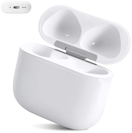 Wireless Charging Case Replacement for Air-Pods 4th Generation,620mAh Battery Replacement Charger Case with Bluetooth Sync Button, Supports Wired & Wireless Charging – No Earbuds Included