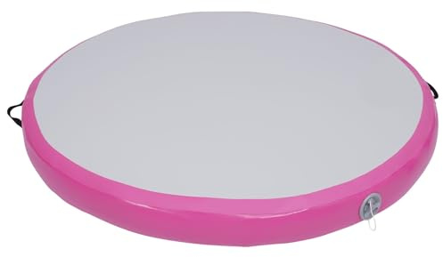 Gymnastikmatte Aufblasbare Trainingsmatte Yoga Trainings Matte mit Pumpe, 100 * 10cm - Rosa