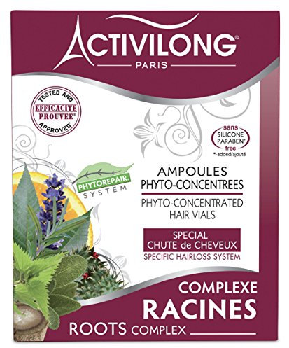 ACTIVILONG - Complexe Racines - Ampoules Phyto-Cocentrées - Stimule La Pousse - Lutte Contre La Chute Des Cheveux Et Pellicules - Made In France - 4x 10ml