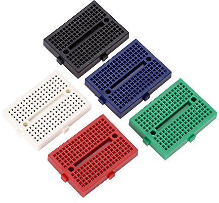 Mini-Steckplatine, 170 Verbindungspunkte, lötfrei, 5 Stück, ABS | Lötfreie Bauweise, Kompatibel mit Proto Shield, Schnelle Prototypenerstellung, ABS, Hobby-Elektronik, Makers, Studenten
