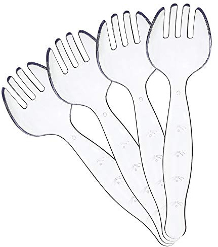 Plasticpro Disposable Plastic Serving Forks Durable Heavy Duty Premium Serving Utensils Clear Pack of 12