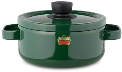 Honeyware 87099 Solid Line Kochtopf aus Emaille, Durchmesser 20 cm, 3,0 Liter, weiß, für alle Herdarten inklusive Induktion