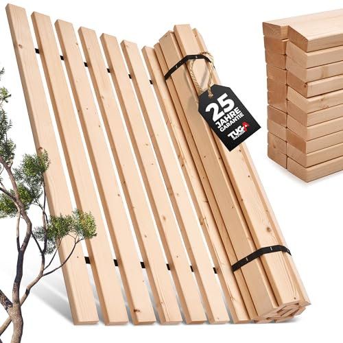 TUGA - Holztech Rollrost Lattenrost 140 x 200 cm 29mm 500kg stabilster Bettrost Rolllattenrost