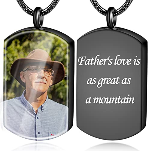 Farfume Collana personalizzata con urna per ceneri dei propri cari, collana personalizzata con ciondolo a forma di cenere, con incisione e testo commemorativo
