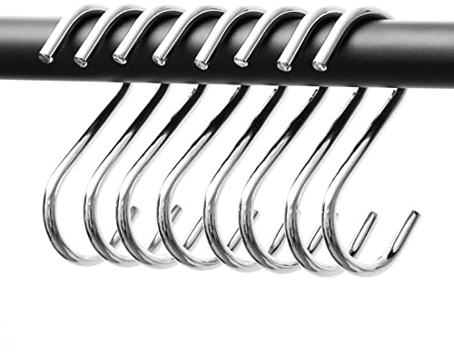 rod & knot S‑Haken Silber aus stabilem Metall – 8 Stück, platzsparende Haken für Kleiderschrank, Garderobe, Küche & Bad
