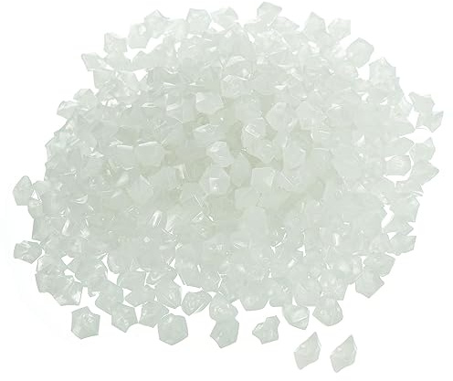 sourcing map 1500pcs Glow Rocks 8-10mm Glow Pebbles Decoration in the Dark Luminous Stones Decor DIY Decorative White for Garden, Potted Plant, Fish Tank