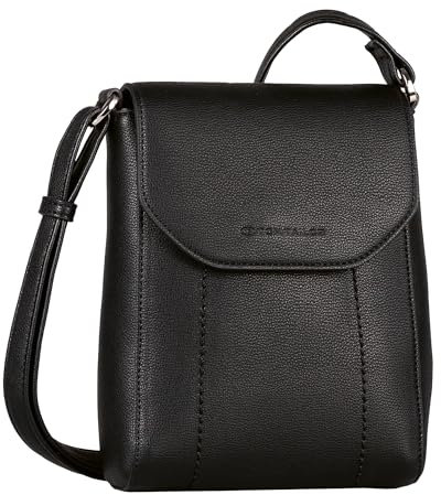 TOM TAILOR Ammi Damen Überschlagtasche Umhängetasche Klein Schwarz