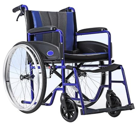 Ultraleicht Reiserollstuhl,Faltbarer Rollstuhl,Rollstühle mit Selbstantrieb,multifunktionaler Transportrollstuhl für Erwachsene und Senioren, für eine Belastung von 100 kg