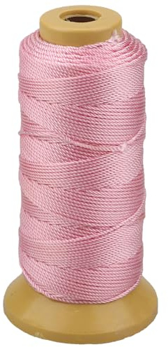 328 Feet Twisted Nylon Twine String Cord for Gardening Marking DIY Projects Crafting Masonry (Pink, 1.5mm-328 feet)