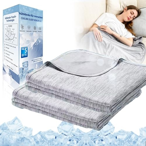 Reiteag MagicSleep Eisdecke Kühldecke, Schlafhimmel Cooling Blanket for Summer, Kühlende Decke Mit 5.0 Q-Max>0.5, Kühlende Sommerdecke, Cooling Blanket Bamboo für Baby, Kleinkind, Kinder, Erwachsene