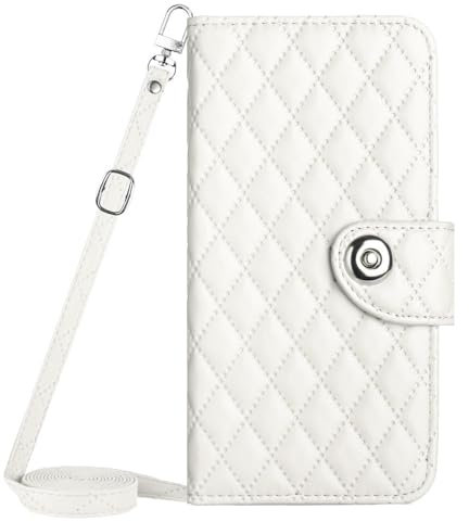 Crossbody-Taschen für iPhone 12 min, PU-Leder, Brieftasche, Ständer, Klappriemen, Handgelenkseil, Kartenfächer, Schutzhülle für iPhone 12 min, Weiß