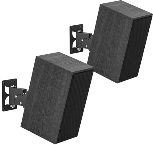 Chunxiao Adjustable Speaker Wall Mount for R-50M RP-502S Klipsch Speakers Mount, Metal Wall Speaker Shelf for Klipsch Bookshelf Speakers Wall Mount with Hardware Kit Holds up 40 lbs, 2 Pack