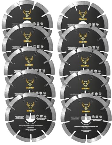 115mm Mortar Raking Discs Fast Removal of Brickwork Pointing Mortar - 4.5 Diamond Mortar Rake Blades (Pack of 10)