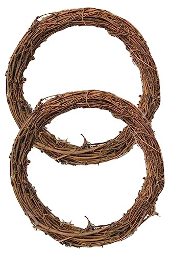 JEWEDECO Natürlicher Rattan Kranzring 30cm Aus Handgewebtem Rebenholz Für Selbstgemacht Kranzherstellung Innen Und Außendekoration Ohne Geruch