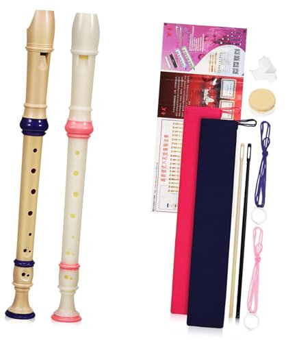 SWOOMEY 2stücke Sopranblockflöte Musikinstrument Für Anfänger Leicht Tragbar Klare Töne Sicherer Kunststoff