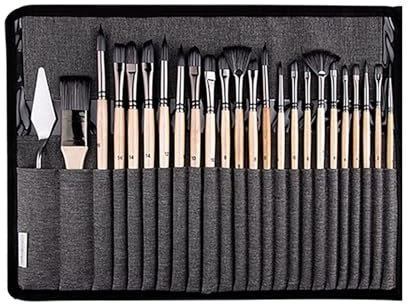 Lackbürsten Set, Flachpinsel Pinsel Set Öl Ackercolor Acrylpinsel, schräge Spitze Nylon Haar Künstler Künstler Winkelpinsel für Acryl, Aquarell (#3)