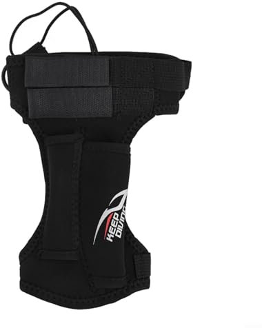 Zoegneer Diving KnifeSheath With Adjustable Leg Straps Double Front Pockets Neoprene Wrap Diving Blade Sheath For Scuba Equipment (Black)