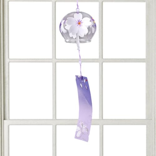 Carillons éoliens japonais, cloches à vent japonaises | romantique à l’extérieur des cloches à vent | Décoration de maison pendentif faite à la main, cloche de jardin intérieure et extérieure avec car
