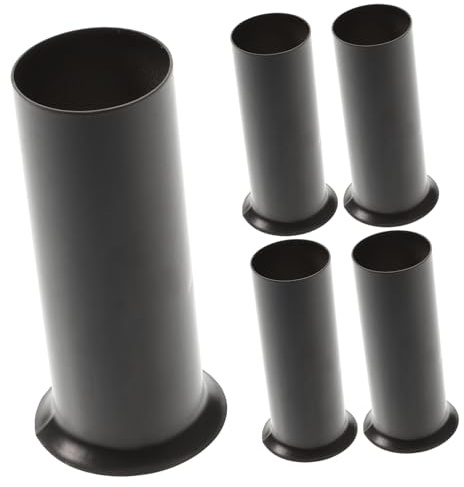 EPIGEIST Kronleuchter Kerzenhülse Metall 30x80mm Schwarz Kerzenrohrabdeckung Lampenzubehör Für Kristallleuchten 6 Stück
