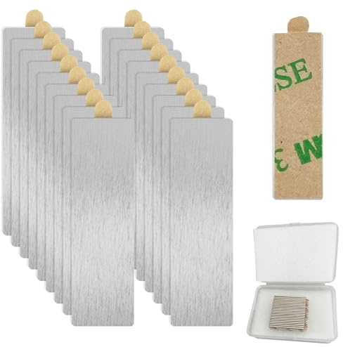 Calamite Potenti,20 Pezzi Magneti al Neodimio 30x10x1mm,Magneti al Neodimio Extra Forti,Potente Magnete Adesivi,Magneti Autoadesivi al Neodimio,per Frigorifero,Lavagna Bianca