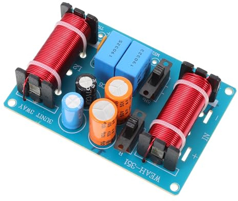 UKCOCO Divisore di Frequenza Audio Regolabile per Altoparlanti Auto Filtro Crossover Vie per Suono Chiaro e Bassi Potenziati Accessorio Hifi per Veicoli e Moto