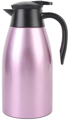 TOPINCN Jarra Térmica De Café De 2L Frasco De Vacío De Acero Inoxidable Con Aislamiento Para Agua Caliente Leche Té Café Con Diseño De Doble Pared Mantiene Caliente Las 24 Horas