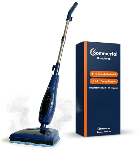 Sommertal SM1300 Dampfreiniger 2-in-1 | 1300W, 500ml, 30-45g/min, Böden
