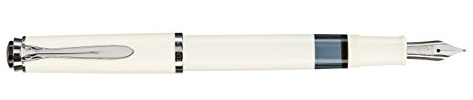 Pelikan FWI 971853 Kolbenfüllhalter Classic M205, weiß, Feder F, 1 Stück (1er Pack)