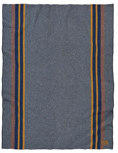 Pendleton Yakima Throw 54 x 66 - Wool Cotton, Soft and Durable Wool Throw for Home and Travel - Lake