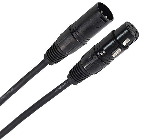 Plugger Câble DMX XLR femelle 3b/mâle 3b 6m Noir