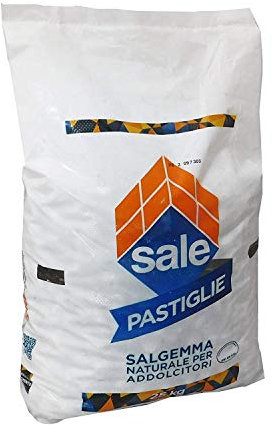 BANCALE 20 SACCHI DI PASTIGLIE DI SALGEMMA PER ADDOLCITORI ACQUA SACCHI DA 25 KG (500 kg)
