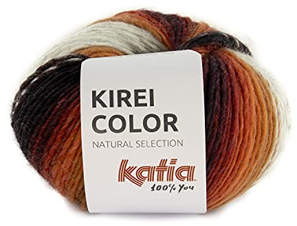 Katia Kirei Color 306 | reine Wolle Farbverlauf | reine Schurwolle zum Stricken oder Häkeln | dicke Merinowolle Nadelstärke 5 bis 5,5 mm | 100g 160m
