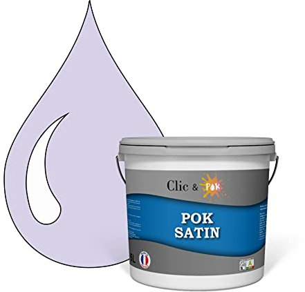 POK SATIN : Peinture Satin Lessivable Mauve pastel 50m² - 5L