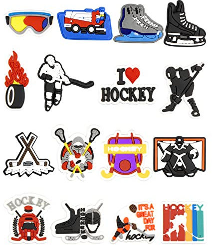 CUNUEN Ice Hockey Decoration Charms Lacrosse Sports Charm for Boys Kids Teens Man Gifts
