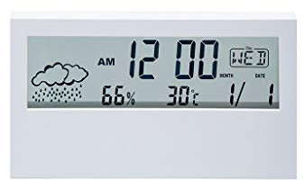 Orologi di monitoraggio meteorologico Orologio da Parete atomico Sveglia Elettronica Comodino Muto Sveglia Digitale pigra Piccola Orologio di rilevamento Meteo con Schermo Grande