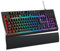 OMOTON Gaming Keyboard with Wrist Rest, RGB Backlit Ergonomic Gaming Keyboard, 115 keys Full Size USB Wired Silent Membrane Keyboard for PC/Computer/Laptop, QWERTY UK Layout, Black