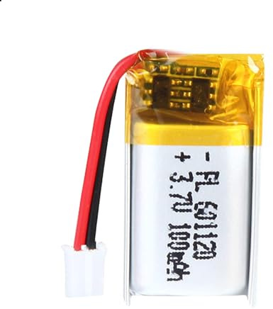 Uxney Batería de 3,7 V 100 mAh 601120 de polímero de litio de iones de litio con conector de 2 PH con 2 mm de tamaño de cuadrícula