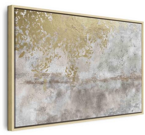 B&D XXL - Leinwandbild Landschaft Natur Vögel, 120x80 cm, Schlafzimmer | Hochwertige Leinwand, sofort aufhängbar, ideal fürs Wohn- oder Schlafzimmer, wasserfest und lichtecht, langlebig, stilvoll